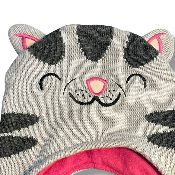 The Big Bang Theory Knit Laplander Beanie Hat Kitty Cat Fleece Lined Sheldon - Picture 4 of 12
